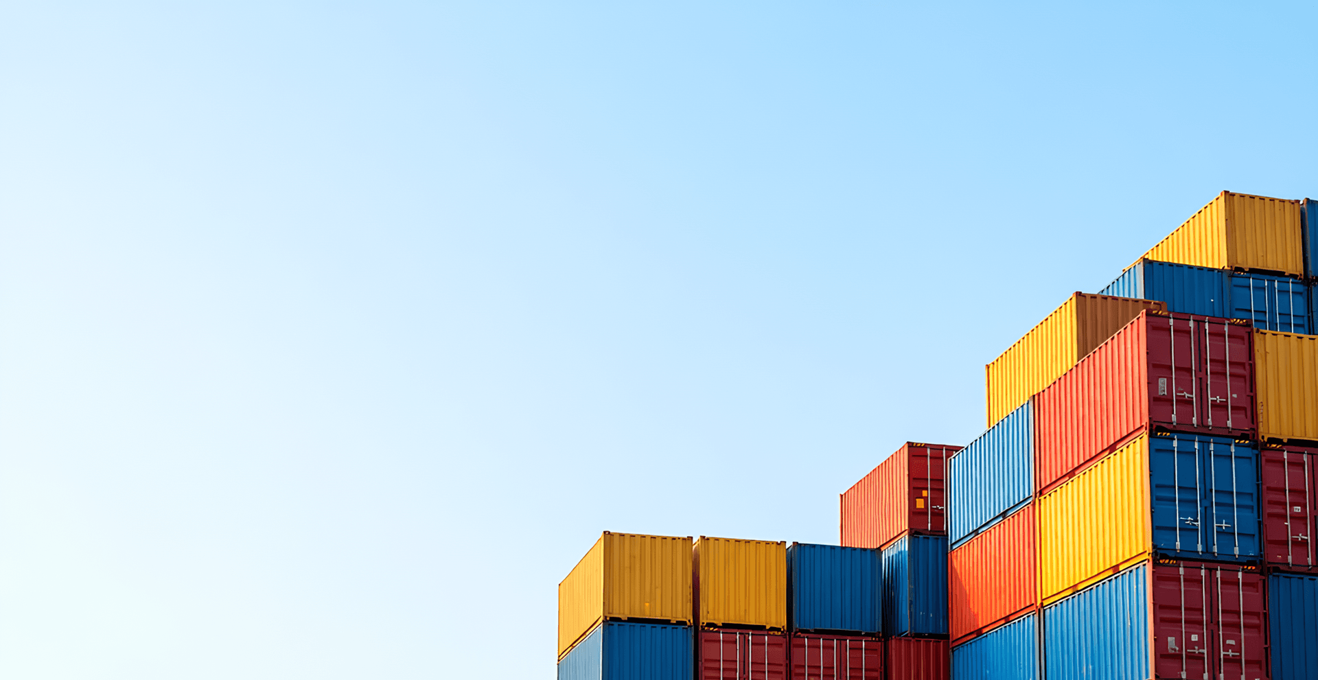 Shipping containers at port